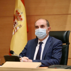 Tomás Quintana, en un momento de su comparecencia como Comisionado de la Transparencia en las Cortes. ICAL