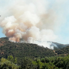 Incendio forestal en Saucelle (Salamanca)