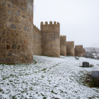 Nieve en la muralla de Ávila.- ICAL