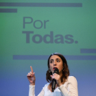 La ministra de Igualdad, Irene Montero, interviene en el acto 'Con todas, por todas’, a 26 de noviembre de 2022, en Madrid (España). - E. PRESS