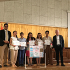 Entrega de premios en el colegio Manuel Moreno Blanco de Vitigudino, Salamanca, del galardón ‘Imagina tu empresa’. -E. M.