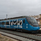 El tren demostrador de hidrógeno FCH2RAIL inicia las pruebas entre Torralba y Soria. -ICAL