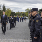 El rey Felipe VI inaugura el Centro Universitario de Formación de la Policía Nacional, junto a varias autoridades. -ICAL