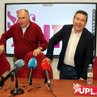 Eduardo López Sendino y Luis Mariano Santos comentan los resultados en la sede de UPL. ICAL