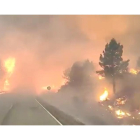 Vídeo del incendio en la Sierra de la Culebra colgado en la red Twitter.