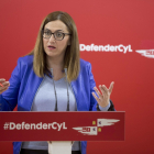 La vicesecretaria general del PSOE de Castilla y León, Virginia Barcones, analiza cuestiones de actualidad política. ICAL
