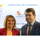 La consejera de Educación, Rocío Lucas, y el presidente de la Junta, Alfonso Fernández Mañueco. ICAL