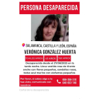 Cartel de desaparecida Verónica González en Salamanca difundido a través de las redes sociales.- TWITTER