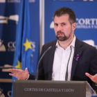El secretario general del PSOE en Castilla y León, Luis Tudanca, analiza el ?ltimo auto judicial sobre las primarias del PP. ICAL