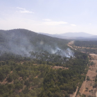 Imagen del incendio forestal de Santa María del Tiétar (Ávila) a las 17.06 horas de este sábado - JCYL
