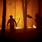 Bomberos en el incendio de la Sierra de la Culebra. Ical