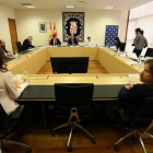 Foto de archivo de una reunion de la Junta de Portavoces en las Cortes de Castilla y Leon. ICAL