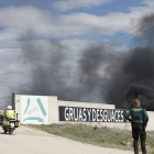 Incendio en el desguace en Carbonera de Frentes, en Soria. -ICAL
