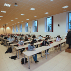Alumnos de la Universidad de Valladolid durante un examen en enero de 2021. E.M