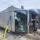 Herido grave uno de los cuatro ocupantes de una furgoneta que volcó en Sobrado (León). -ICAL