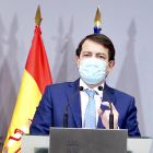 Alfonso Fernández Mañueco durante la rueda de prensa de ayer. - ICAL