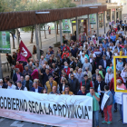 Manifestación convocada por representantes de municipios ribereños de las presas de Ricobayo y Almendra contra los desembalses programados en virtud del convenio de Albufeira. Ical