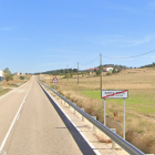 Carretera SO-934, en Santa María de las Hoyas (Soria), donde tuvo lugar la muerte de un hombre de 80 años. -GSW