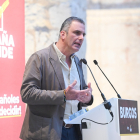 El vicepresidente de Vox, Javier Ortega Smith, este jueves en Burgos.- ICAL