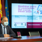 El rector de la Universidad de Valladolid, Antonio Largo Cabrerizo, ofrece los detalles sobre los preparativos y medidas de seguridad que lleva a cabo la UVa para comenzar el próximo 28 de septiembre el nuevo curso académico con el mayor grado de presencialidad. - ICAL