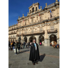 Pablo Checa en la Plaza Mayor de Salamanca