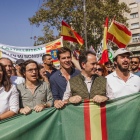 El vicepresidente de la Junta, Juan García-Gallardo, durante la manifestación de Barcelona.- E. PRESS