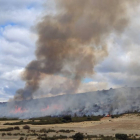 Incendio que afecta a la zona de Palazuelo de las Cuevas (Zamora) - JCYL