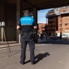 La Policía Local de Burgos reconstruye el lugar del accidente. E.M.