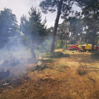 Controlado el incendio declarado en en el Cerro Pelado, en la vertiente segoviana de la sierra de Guadarrama. -ICAL