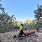 Rescate de un escalador tras golpearse la cabeza con una roca en Membibre de la Sierra (Salamanca). -ICAL