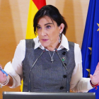 Rueda de prensa de Ana Sánchez para hablar sobre la moción de censura en Murcia.- ICAL