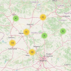 Mapa de alojamientos turísticos abiertos en Castilla y León para dar asistencia a servicios esenciales. - E.M.