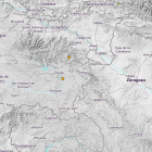 Ubicación de los terremotos en Alconaba y San Pedro Manrique en el mapa del Instituto Geográfico Nacional. EM