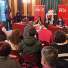 Momento del encuentro de alcaldes socialistas de la provincia en Burgos. -E.PRESS