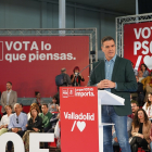 El presidente del Gobierno, Pedro Sánchez, participa en un acto público en Valladolid. -ICAL