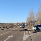 Accidente de tráfico en el que murió una motorista en Sariegos, León.- ICAL