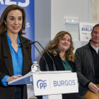Cuca Gamarra, secretaria general del PP, en la presentación de Cristina Ayala como candidata a la Alcaldía de Burgos. ICAL