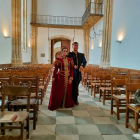 Representación histórica de Felipe II y María Manuela de Portugal en el Colegio Fonseca de Salamanca. -EP