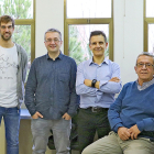 Álvaro Mourenza, Michal Letek, Luis Mateos y José Antonio Gil en las instalaciones de la Universidad de León. EL MUNDO