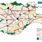 Mapa de la red de recarga de vehículo eléctrico en Castilla y León .-EUROPA PRESS