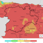 Nivel de riesgo de incendio en Castilla y León para este miércoles,- TWITTER NATURALEZACYL