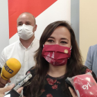 Gemma Villaroel atiende a los medios en Salamanca.- E. PRESS