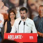El secretario general del Partido Socialista, Luis Tudanca, valora los resultados electorales.- ICAL
