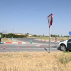 Control de tráfico en una carretera de Aranda de Duero.- ICAL