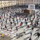 Manifestación en Palencia contra el cierre de la hostelería, las salas de juegos, los gimnasios y los centros comerciales. ICAL