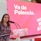 Miriam Andrés en un acto de campaña electoral. ICAL.