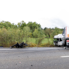 Una fallecida y sus tres hijos en un accidente entre un turismo y un camión en KM-160 de la N-110. ICAL