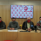 Los integrantes de la FeSP-UGT exponen en rueda de prensa sus reivindicaciones al futuro Gobierno de Castilla y León -E. PRESS