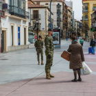 Militares del ejército de tierra se despliegan por Soria para ayudar en la lucha contra el coronavirus. - ICAL