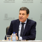 El portavoz de la Junta de Castilla y León y consejero de Economía y Hacienda, Carlos Fernández Carriedo.- ICAL